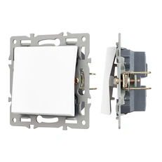 Изображение Механизм выключателя одноклавишный проходной SWT-MKP1-PL-WH (250V, 16A) (Arlight, -)