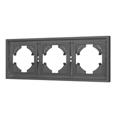 Изображение Рамка 3 поста пластиковая Arlight TENDO, графитовый soft-touch 054652