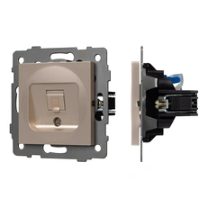 Изображение Компьютерная розетка RJ-45 Cat.6 Arlight APO, золото светлое 049849