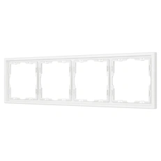 Изображение Рамка 4 поста Arlight NOBE, белый кварц soft-touch 054223(1)